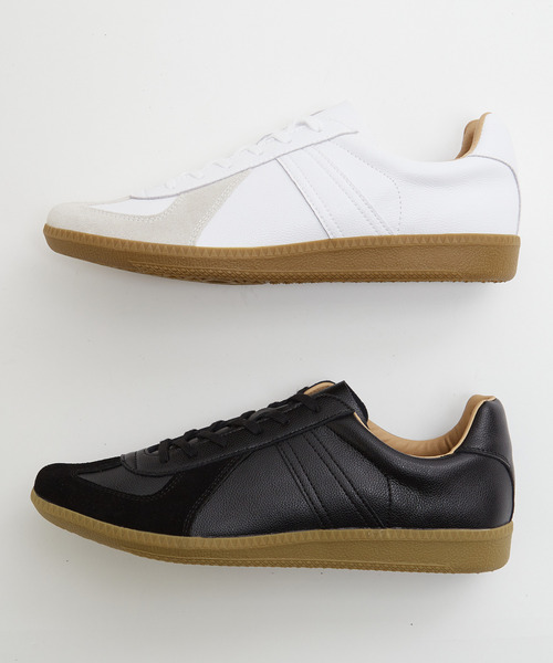MEN'S MELROSE(メンズメルローズ)の「42500 GERMAN TRAINER / ジャーマントレーナー | レザースニーカー(スニーカー・メンズ・ホワイト/ブラック・40/42/41)」の12枚目の写真