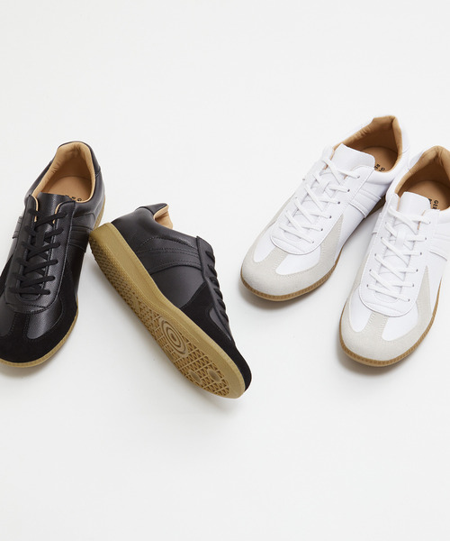MEN'S MELROSE(メンズメルローズ)の「42500 GERMAN TRAINER / ジャーマントレーナー | レザースニーカー(スニーカー・メンズ・ホワイト/ブラック・40/42/41)」の11枚目の写真