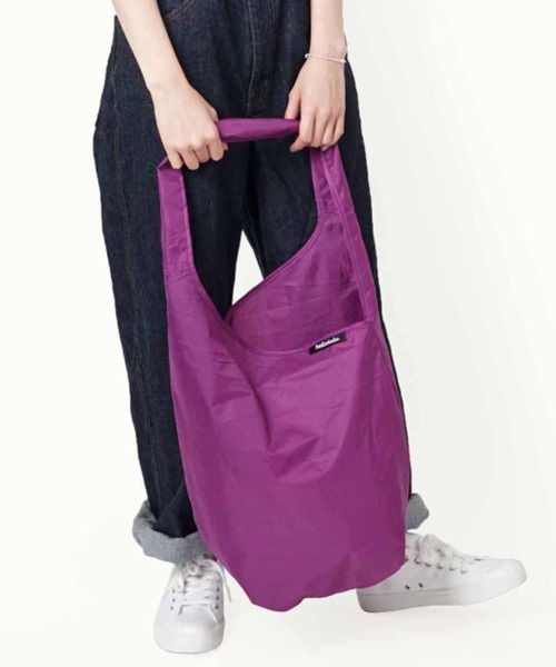 hellolulu(ハロルル)の「Hellolulu(ハロルル)Ovi パッカブルマーケットバッグ(エコバッグ/サブバッグ・レディース・カーキ/ブラック/パープル/ライトグレー/キャメル・ONE SIZE/ONESIZE)」の1枚目の写真