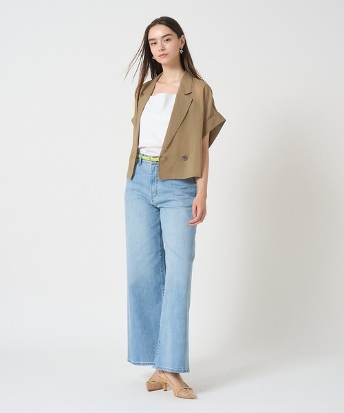 ANAYI（アナイ）の「シアーオーガンフレンチスリーブジャケット（ダウンジャケット/コート・レディース・ブラウン/ブラック・36/38）」の6枚目の写真