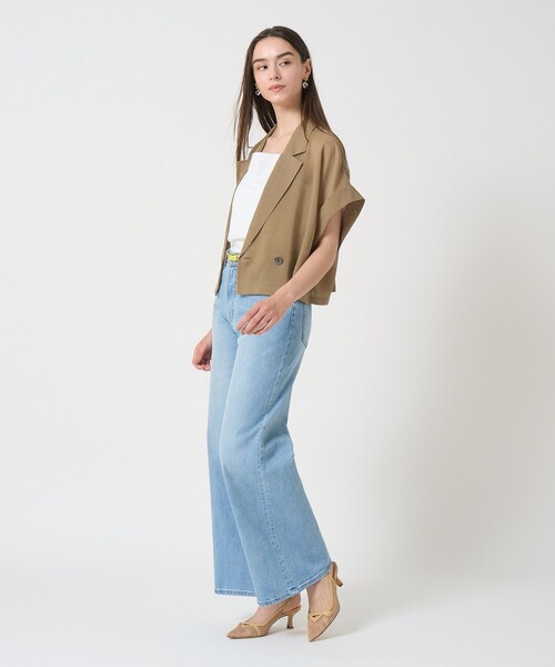 ANAYI（アナイ）の「シアーオーガンフレンチスリーブジャケット（ダウンジャケット/コート・レディース・ブラウン/ブラック・36/38）」の7枚目の写真