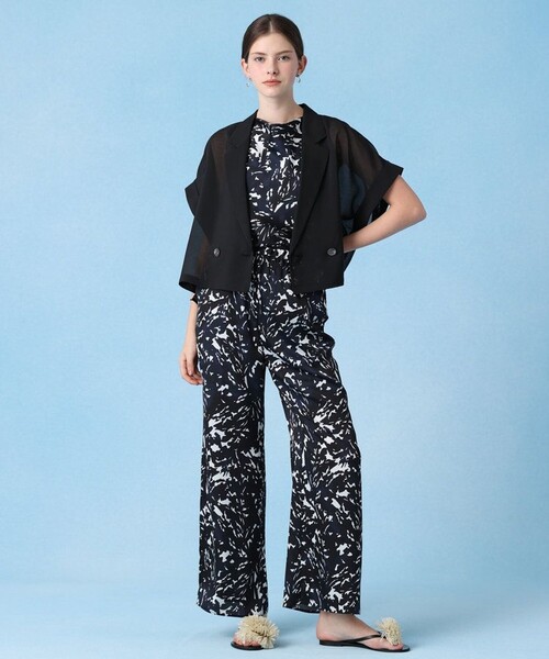 ANAYI（アナイ）の「シアーオーガンフレンチスリーブジャケット（ダウンジャケット/コート・レディース・ブラウン/ブラック・36/38）」の9枚目の写真