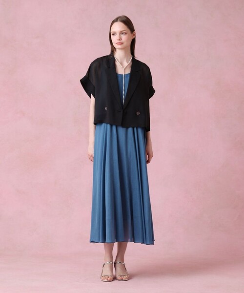 ANAYI（アナイ）の「シアーオーガンフレンチスリーブジャケット（ダウンジャケット/コート・レディース・ブラウン/ブラック・36/38）」の12枚目の写真