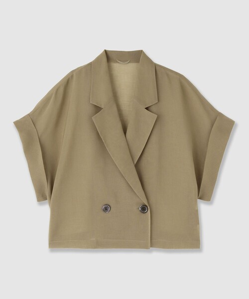 ANAYI（アナイ）の「シアーオーガンフレンチスリーブジャケット（ダウンジャケット/コート・レディース・ブラウン/ブラック・36/38）」の13枚目の写真