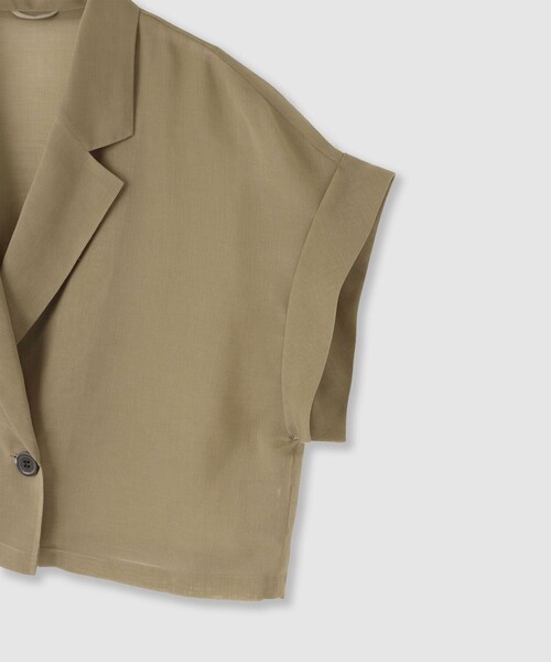 ANAYI（アナイ）の「シアーオーガンフレンチスリーブジャケット（ダウンジャケット/コート・レディース・ブラウン/ブラック・36/38）」の15枚目の写真