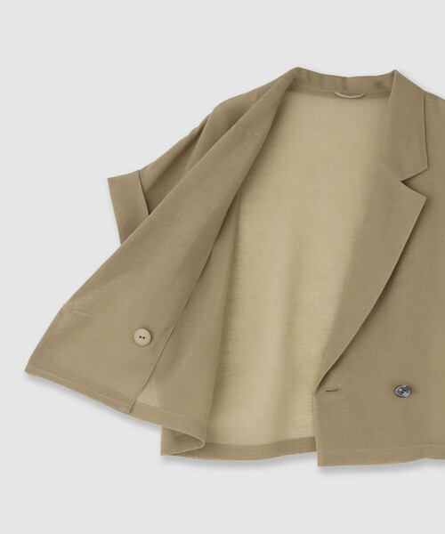 ANAYI（アナイ）の「シアーオーガンフレンチスリーブジャケット（ダウンジャケット/コート・レディース・ブラウン/ブラック・36/38）」の16枚目の写真