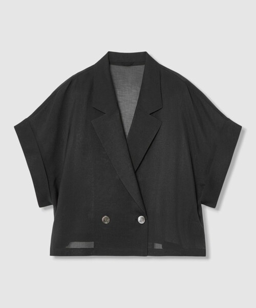 ANAYI（アナイ）の「シアーオーガンフレンチスリーブジャケット（ダウンジャケット/コート・レディース・ブラウン/ブラック・36/38）」の19枚目の写真