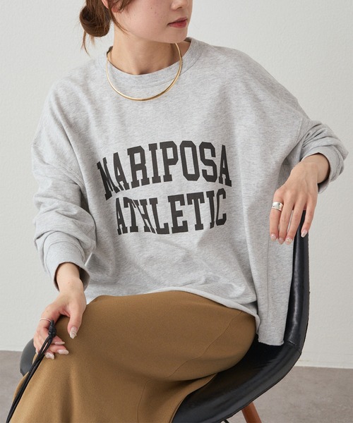 PUAL CE CIN(ピュアルセシン)の「インレイショートプルオーバー(Tシャツ/カットソー・レディース・オフホワイト/グレー・FREE)」の1枚目の写真