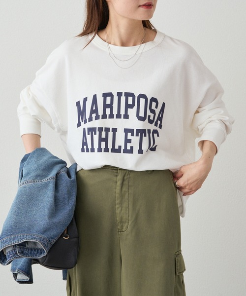 PUAL CE CIN(ピュアルセシン)の「インレイショートプルオーバー(Tシャツ/カットソー・レディース・オフホワイト/グレー・FREE)」の2枚目の写真