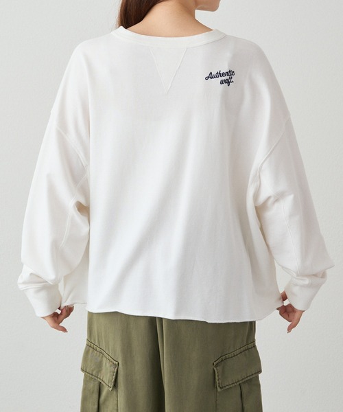 PUAL CE CIN(ピュアルセシン)の「インレイショートプルオーバー(Tシャツ/カットソー・レディース・オフホワイト/グレー・FREE)」の17枚目の写真