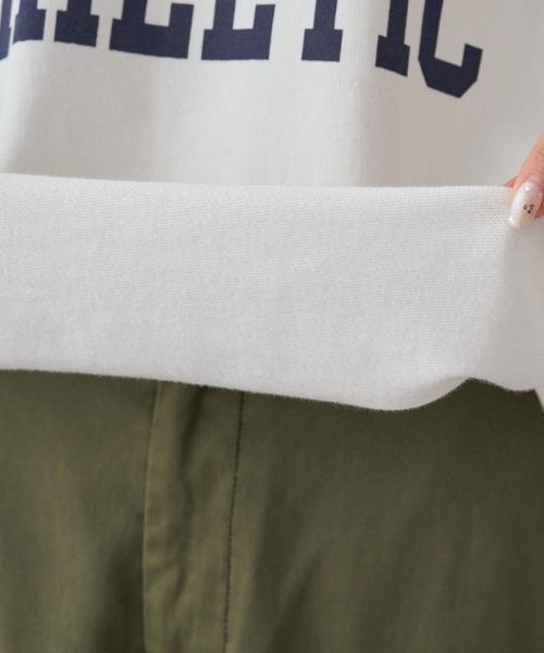 PUAL CE CIN(ピュアルセシン)の「インレイショートプルオーバー(Tシャツ/カットソー・レディース・オフホワイト/グレー・FREE)」の22枚目の写真