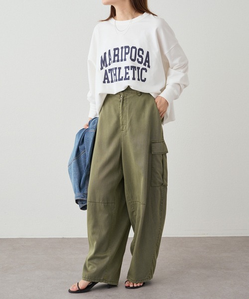 PUAL CE CIN(ピュアルセシン)の「インレイショートプルオーバー(Tシャツ/カットソー・レディース・オフホワイト/グレー・FREE)」の8枚目の写真