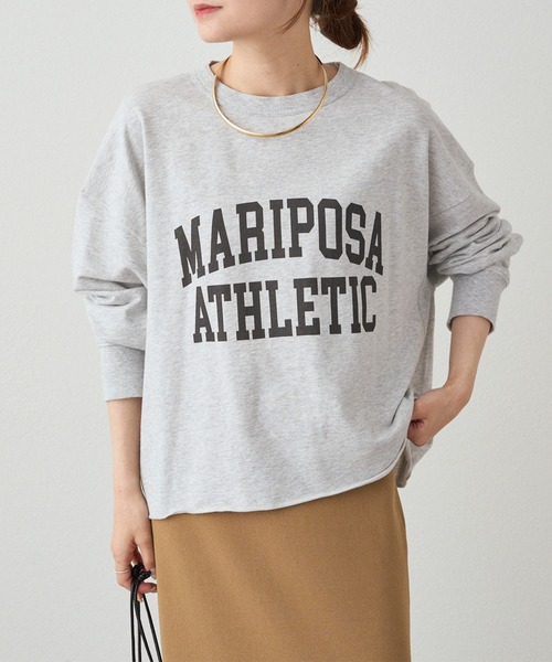 PUAL CE CIN(ピュアルセシン)の「インレイショートプルオーバー(Tシャツ/カットソー・レディース・オフホワイト/グレー・FREE)」の10枚目の写真