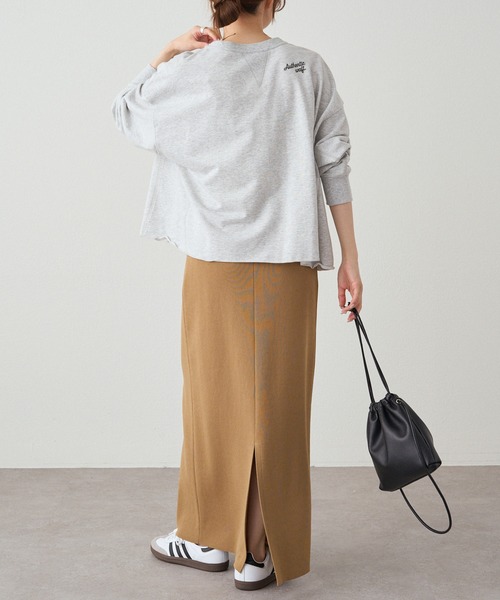 PUAL CE CIN(ピュアルセシン)の「インレイショートプルオーバー(Tシャツ/カットソー・レディース・オフホワイト/グレー・FREE)」の14枚目の写真