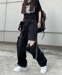 WARAIJOGO（ワライジョウゴ）の「【WARAIJOGO】絶対領域2WAYセパレートベルトカーゴパンツ(NEZ)（カーゴパンツ）」