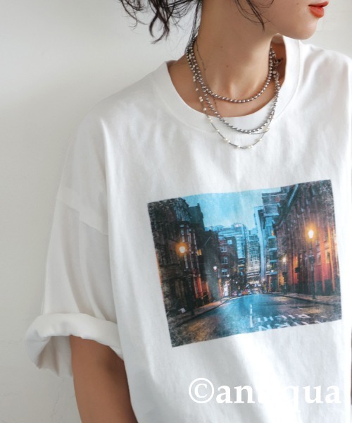 ANIECA カラーはフォトTしゃつ未使用 ユニセックス】スーベニアネイチャーグラフィックTシャツ