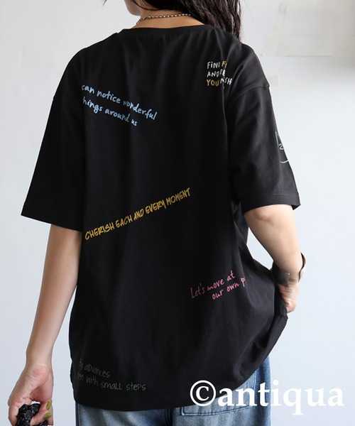 antiqua(アンティカ)の「ロゴフォトプリントTシャツ(Tシャツ/カットソー・レディース・ブラック系その他/ホワイト系その他/ブラック/ホワイト・R/P)」の20枚目の写真