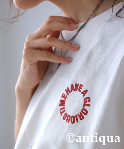 ロゴフォトプリントTシャツ（Tシャツ/カットソー）｜antiqua