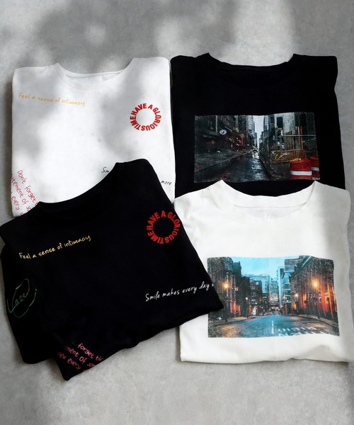 antiqua(アンティカ)の「ロゴフォトプリントTシャツ(Tシャツ/カットソー・レディース・ブラック系その他/ホワイト系その他/ブラック/ホワイト・R/P)」の11枚目の写真