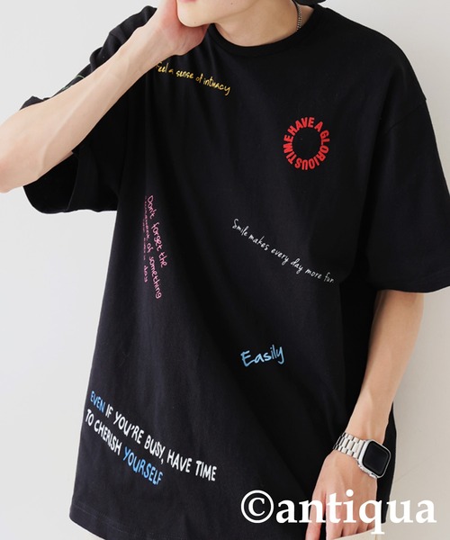 ANIECA カラーはフォトTしゃつ未使用 ロゴフォトプリントTシャツ（Tシャツ/カットソー）｜antiqua