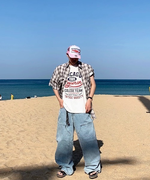NOWLE(ノウル)の「【NOWLE】ヴィンテージ風 1989 シカゴ プリント 半袖 Tシャツ(Tシャツ/カットソー・メンズ・ホワイト・LARGE/MEDIUM/X-LARGE)」の12枚目の写真