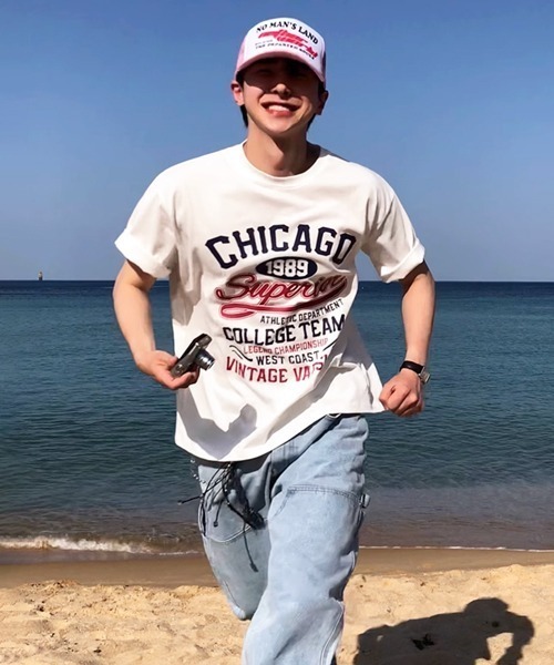NOWLE(ノウル)の「【NOWLE】ヴィンテージ風 1989 シカゴ プリント 半袖 Tシャツ(Tシャツ/カットソー・メンズ・ホワイト・LARGE/MEDIUM/X-LARGE)」の11枚目の写真