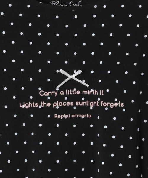 repipi armario（レピピ アルマリオ）の「【girly line】トキメキアソートロンＴ（Tシャツ/カットソー・キッズ・ホワイト系2/ブラック系1/ブラック系2/ホワイト系1・MEDIUM/LARGE/SMALL）」の6枚目の写真