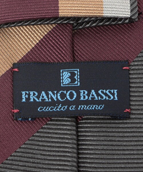 さ*ん様 FRANCO BASSI レジメンタルネクタイ FRANCO BASSI レジメンタルネクタイ | アイボリー・ブルー