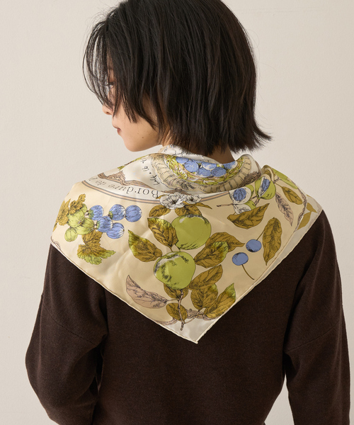 manipuri（マニプリ）の「【manipuri/マニプリ】アンティークレシピ スカーフ 65×65（バンダナ/スカーフ・レディース・グリーン/ブルー・フリー）」の3枚目の写真