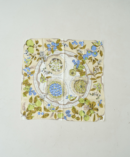 manipuri（マニプリ）の「【manipuri/マニプリ】アンティークレシピ スカーフ 65×65（バンダナ/スカーフ・レディース・グリーン/ブルー・フリー）」の11枚目の写真