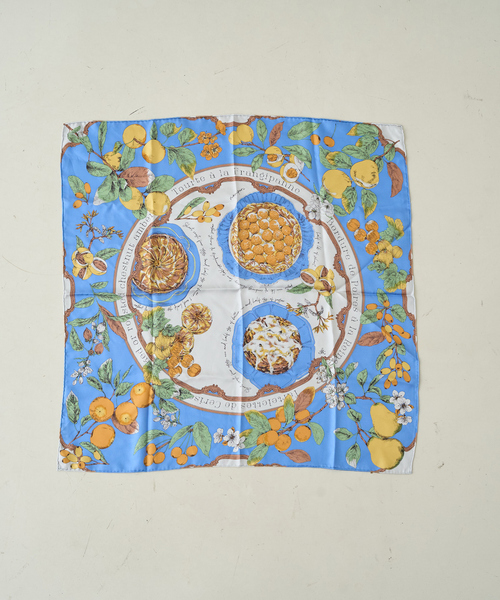 manipuri（マニプリ）の「【manipuri/マニプリ】アンティークレシピ スカーフ 65×65（バンダナ/スカーフ・レディース・グリーン/ブルー・フリー）」の15枚目の写真