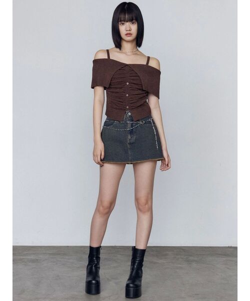 EMODA（エモダ）の「ラウンドサイドゴアブーツ（ブーツ・レディース・ブラウン/ブラック・LARGE/MEDIUM/SMALL）」の6枚目の写真