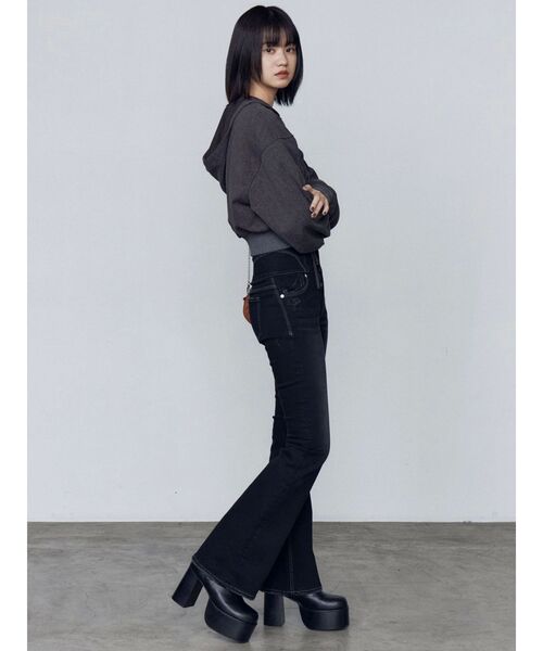 EMODA（エモダ）の「ラウンドサイドゴアブーツ（ブーツ・レディース・ブラウン/ブラック・LARGE/MEDIUM/SMALL）」の13枚目の写真