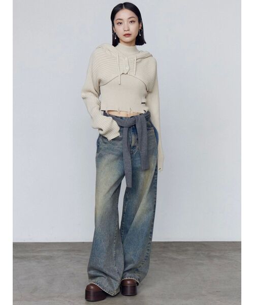 EMODA（エモダ）の「ラウンドサイドゴアブーツ（ブーツ・レディース・ブラウン/ブラック・LARGE/MEDIUM/SMALL）」の18枚目の写真