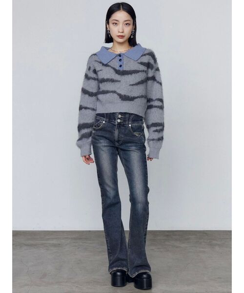 EMODA（エモダ）の「ラウンドサイドゴアブーツ（ブーツ・レディース・ブラウン/ブラック・LARGE/MEDIUM/SMALL）」の20枚目の写真