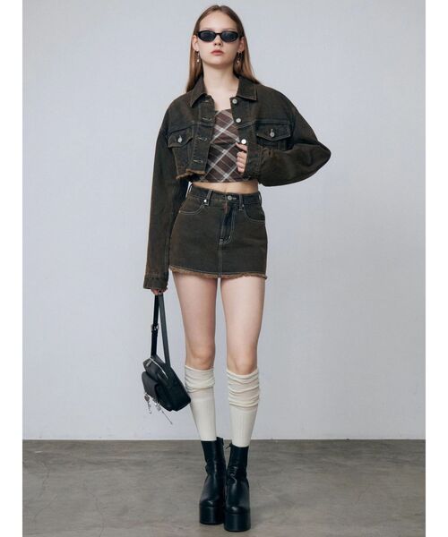 EMODA(エモダ)の「ラウンドサイドゴアブーツ(ブーツ・レディース・ブラウン/ブラック・LARGE/MEDIUM/SMALL)」の8枚目の写真