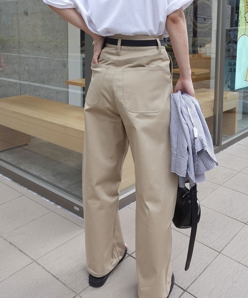 CORNERS（コーナーズ）の「ワイドエッグチノパンツ（チノパンツ・レディース・ライトベージュ/ブラック/ネイビー/チャコールグレー・マルチサイズ）」の7枚目の写真