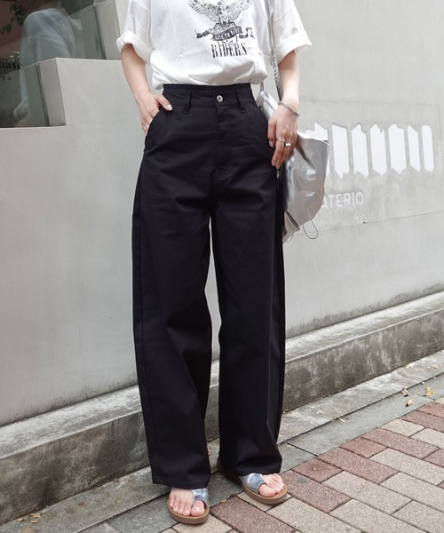 CORNERS（コーナーズ）の「ワイドエッグチノパンツ（チノパンツ・レディース・ライトベージュ/ブラック/ネイビー/チャコールグレー・マルチサイズ）」の18枚目の写真