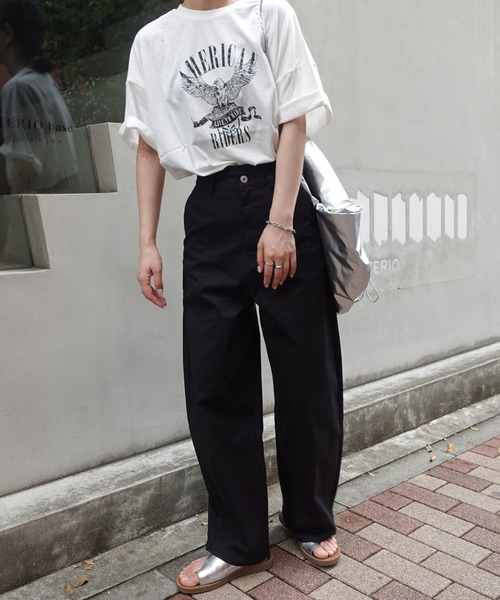 CORNERS（コーナーズ）の「ワイドエッグチノパンツ（チノパンツ・レディース・ライトベージュ/ブラック/ネイビー/チャコールグレー・マルチサイズ）」の20枚目の写真