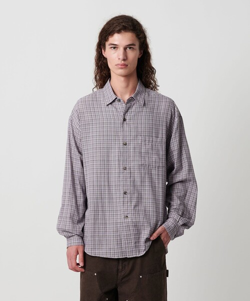 セール】ダブルガーゼ チェック シャツ（シャツ/ブラウス）｜MONKEY