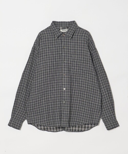 MONKEY TIME（モンキータイム）の「ダブルガーゼ チェック シャツ（シャツ/ブラウス・メンズ・ライラック/ダークグレー・XL/L/M/S）」の22枚目の写真