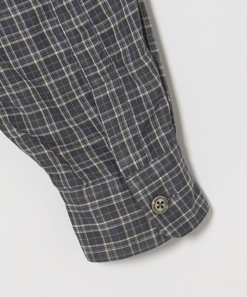 MONKEY TIME（モンキータイム）の「ダブルガーゼ チェック シャツ（シャツ/ブラウス・メンズ・ライラック/ダークグレー・XL/L/M/S）」の3枚目の写真