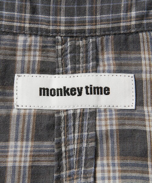 MONKEY TIME（モンキータイム）の「ダブルガーゼ チェック シャツ（シャツ/ブラウス・メンズ・ライラック/ダークグレー・XL/L/M/S）」の17枚目の写真