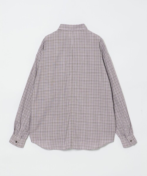 MONKEY TIME（モンキータイム）の「ダブルガーゼ チェック シャツ（シャツ/ブラウス・メンズ・ライラック/ダークグレー・XL/L/M/S）」の4枚目の写真