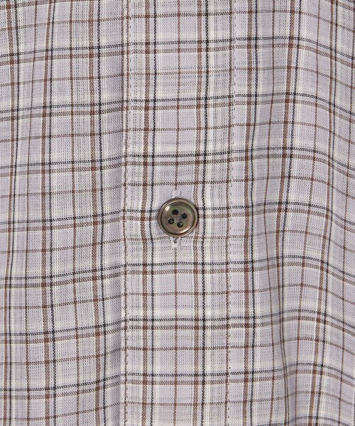 MONKEY TIME（モンキータイム）の「ダブルガーゼ チェック シャツ（シャツ/ブラウス・メンズ・ライラック/ダークグレー・XL/L/M/S）」の9枚目の写真