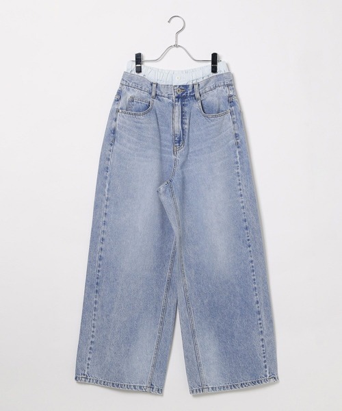 LEPSIM（レプシィム）の「Wウエストデニムパンツ　495915（デニムパンツ・レディース・インディゴブルー/ブルー・FREE）」の2枚目の写真