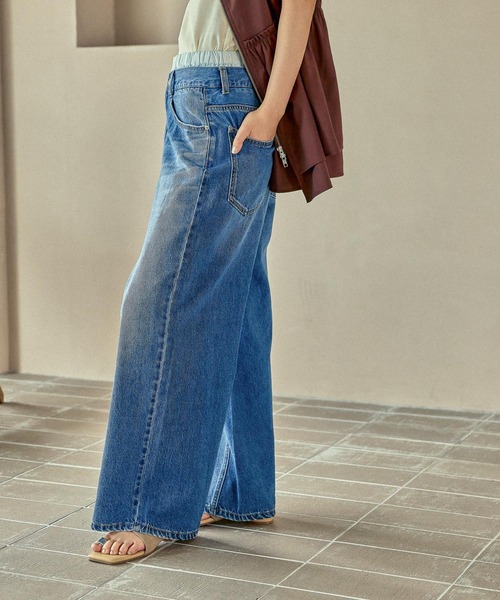 LEPSIM（レプシィム）の「Wウエストデニムパンツ　495915（デニムパンツ・レディース・インディゴブルー/ブルー・FREE）」の15枚目の写真