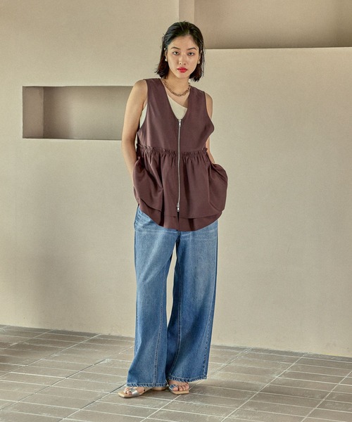 LEPSIM（レプシィム）の「Wウエストデニムパンツ　495915（デニムパンツ・レディース・インディゴブルー/ブルー・FREE）」の18枚目の写真