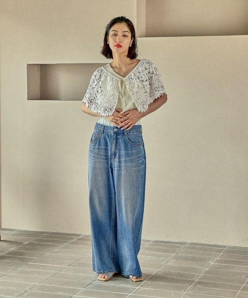 LEPSIM（レプシィム）の「Wウエストデニムパンツ　495915（デニムパンツ・レディース・インディゴブルー/ブルー・FREE）」の20枚目の写真