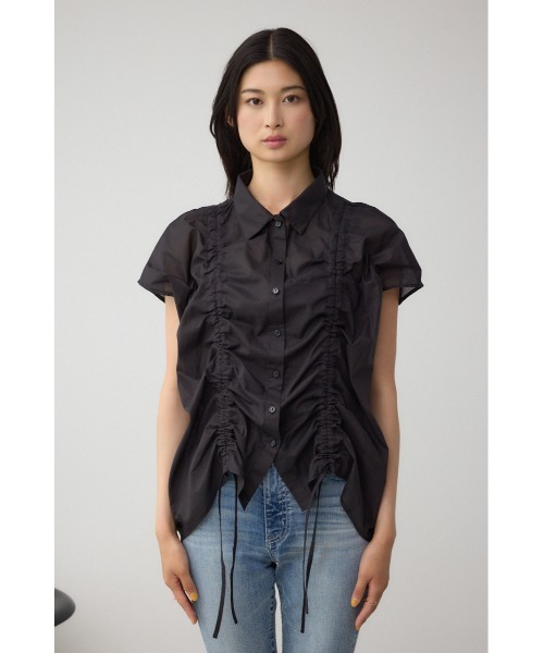 AZUL by moussy(アズールバイマウジー)の「C/T冷感 ドロストブラウス(シャツ/ブラウス・レディース・ブラック/オフホワイト/ブラック系その他・FREE)」の19枚目の写真
